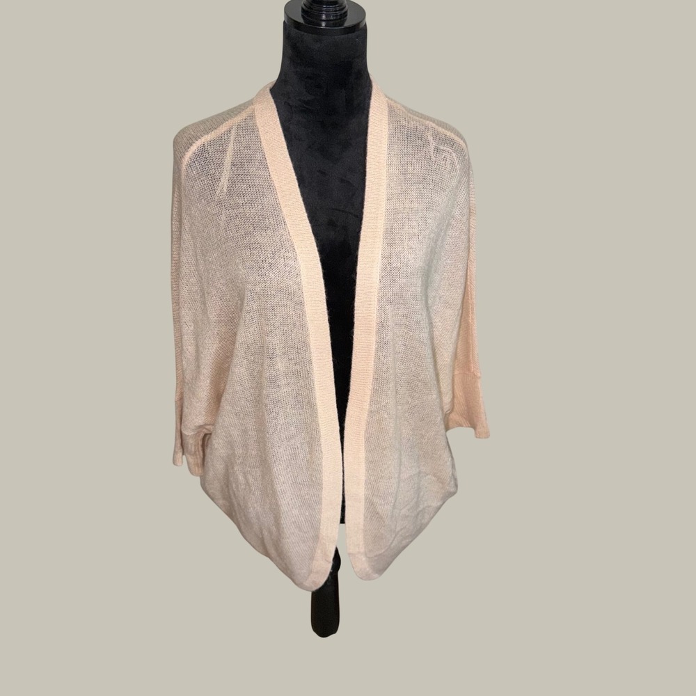 VenusLightweight PeachOpenFront Cocoon Cardigan Batwing Sleeve Knit Wrap Sweater